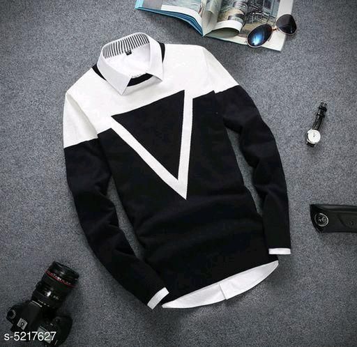 Cotton Blend Stripes Full Sleeves T-Shirts (Copy)